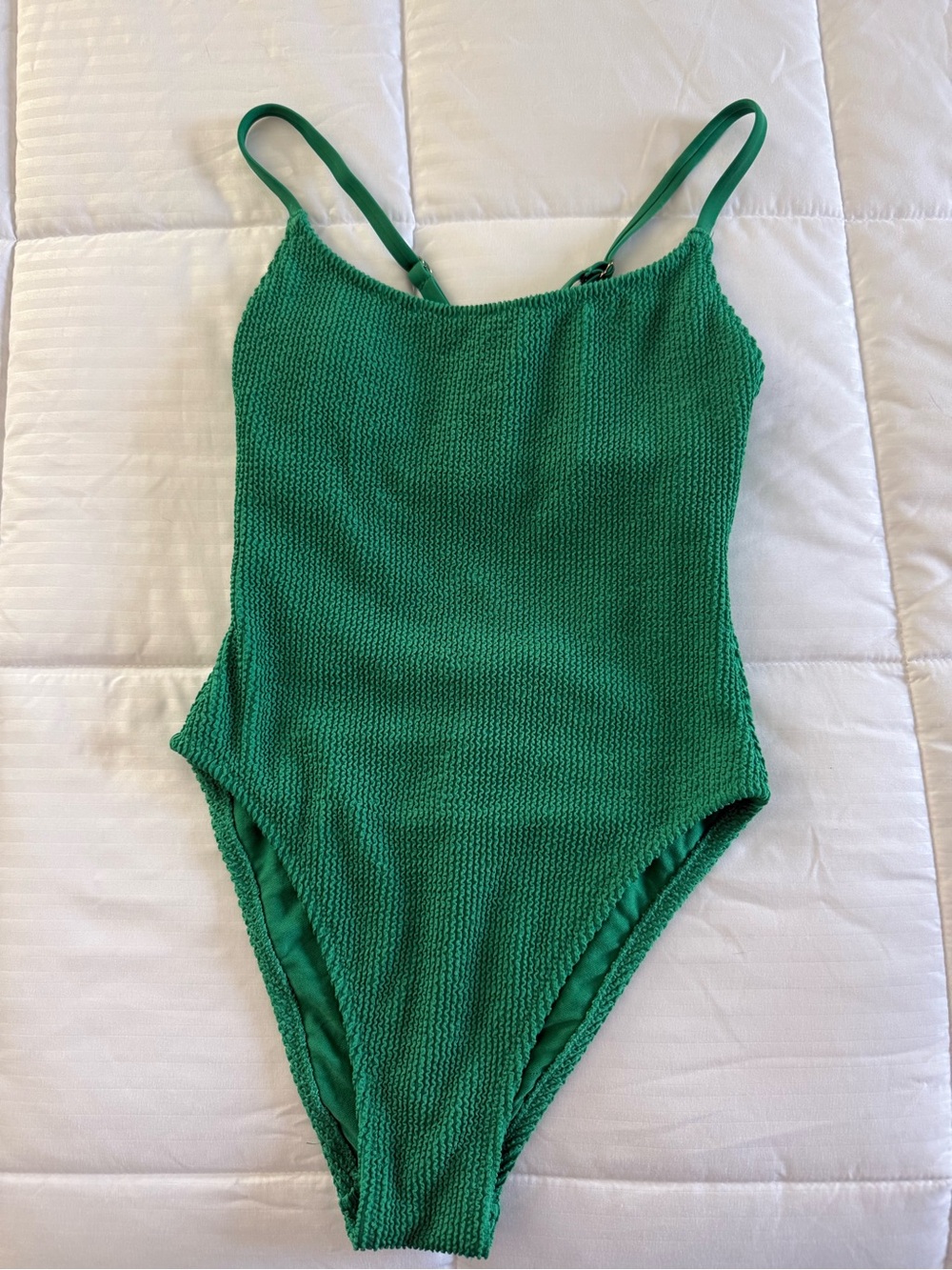 Shade & Shore Green Textured One-Piece Swimsuit 💚 size XS